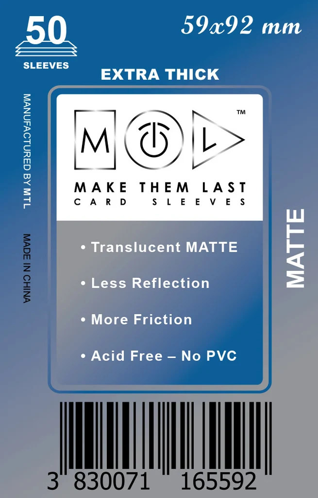 MTL Kártyavédő 59×92 mm – prémium MATT